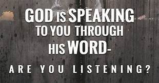 God is speaking